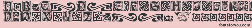 RudelsbergSchmuck Font – Black Fonts on Pink Background