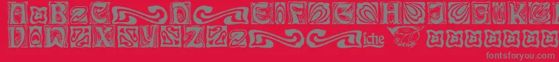 RudelsbergSchmuck Font – Gray Fonts on Red Background