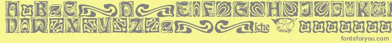 RudelsbergSchmuck Font – Gray Fonts on Yellow Background