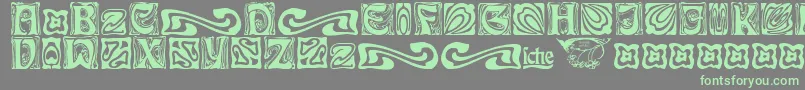 Więcej informacji o czcionce RudelsbergSchmuck Czcionka RudelsbergSchmuck – zielone czcionki na szarym tle
