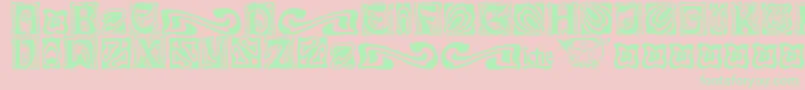 RudelsbergSchmuck Font – Green Fonts on Pink Background