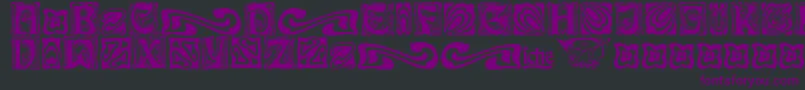 Czcionka RudelsbergSchmuck – fioletowe czcionki na czarnym tle