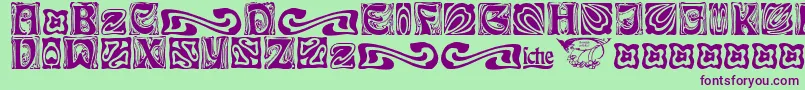 RudelsbergSchmuck Font – Purple Fonts on Green Background