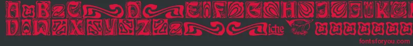 RudelsbergSchmuck Font – Red Fonts on Black Background
