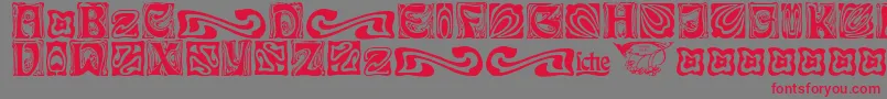 RudelsbergSchmuck Font – Red Fonts on Gray Background