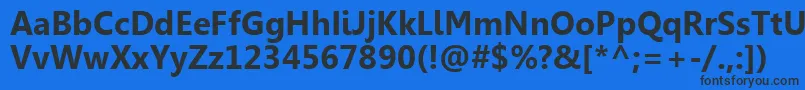 LeelawadeeРџРѕР»СѓР¶РёСЂРЅС‹Р№ Font – Black Fonts on Blue Background