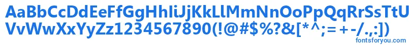 LeelawadeeРџРѕР»СѓР¶РёСЂРЅС‹Р№ Font – Blue Fonts on White Background