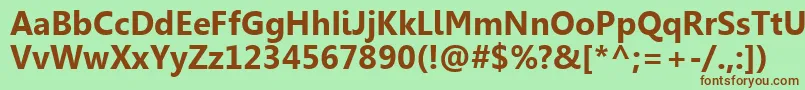 LeelawadeeРџРѕР»СѓР¶РёСЂРЅС‹Р№ Font – Brown Fonts on Green Background