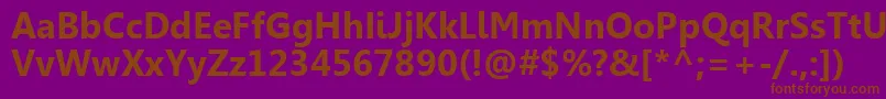 LeelawadeeРџРѕР»СѓР¶РёСЂРЅС‹Р№ Font – Brown Fonts on Purple Background