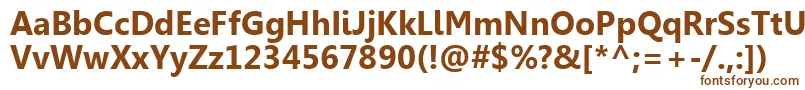 LeelawadeeРџРѕР»СѓР¶РёСЂРЅС‹Р№ Font – Brown Fonts on White Background