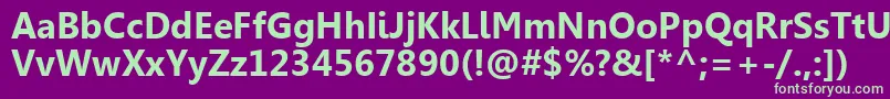 LeelawadeeРџРѕР»СѓР¶РёСЂРЅС‹Р№ Font – Green Fonts on Purple Background