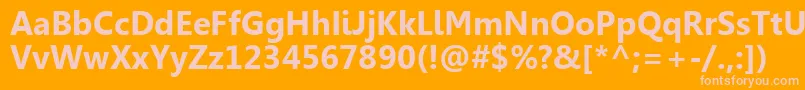 LeelawadeeРџРѕР»СѓР¶РёСЂРЅС‹Р№ Font – Pink Fonts on Orange Background