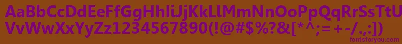 LeelawadeeРџРѕР»СѓР¶РёСЂРЅС‹Р№ Font – Purple Fonts on Brown Background