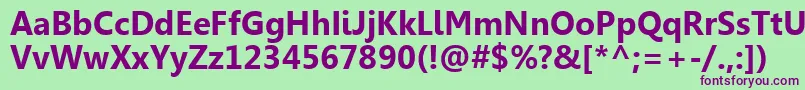 LeelawadeeРџРѕР»СѓР¶РёСЂРЅС‹Р№ Font – Purple Fonts on Green Background