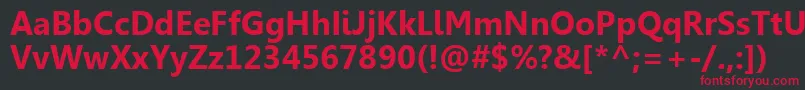 LeelawadeeРџРѕР»СѓР¶РёСЂРЅС‹Р№ Font – Red Fonts on Black Background