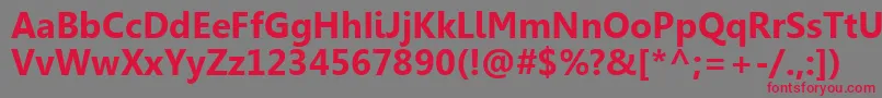 LeelawadeeРџРѕР»СѓР¶РёСЂРЅС‹Р№-Schriftart – Rote Schriften auf grauem Hintergrund