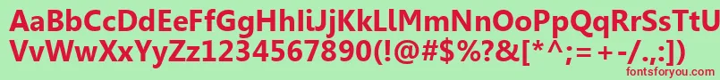 LeelawadeeРџРѕР»СѓР¶РёСЂРЅС‹Р№ Font – Red Fonts on Green Background