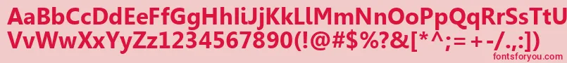 LeelawadeeРџРѕР»СѓР¶РёСЂРЅС‹Р№ Font – Red Fonts on Pink Background