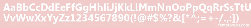 LeelawadeeРџРѕР»СѓР¶РёСЂРЅС‹Р№ Font – White Fonts on Pink Background