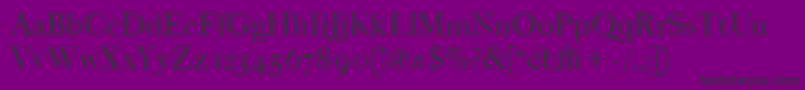 ItcFoundersCaslon42Roman-fontti – mustat fontit violetilla taustalla