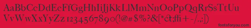 ItcFoundersCaslon42Roman Font – Black Fonts on Red Background