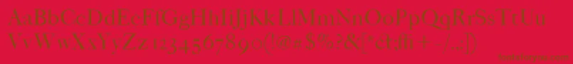 fuente ItcFoundersCaslon42Roman – Fuentes Marrones Sobre Fondo Rojo