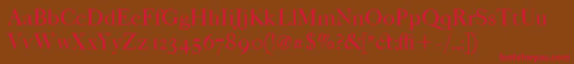 ItcFoundersCaslon42Roman Font – Red Fonts on Brown Background