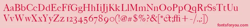 ItcFoundersCaslon42Roman Font – Red Fonts on Pink Background