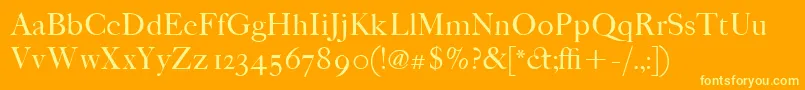More about ItcFoundersCaslon42Roman Font ItcFoundersCaslon42Roman Font – Yellow Fonts on Orange Background