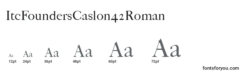 Размеры шрифта ItcFoundersCaslon42Roman