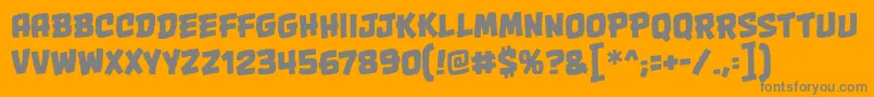 OnetwopunchbbReg Font – Gray Fonts on Orange Background