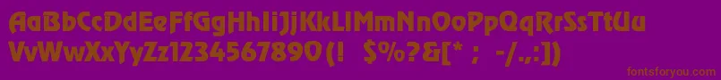RevueThin Font – Brown Fonts on Purple Background