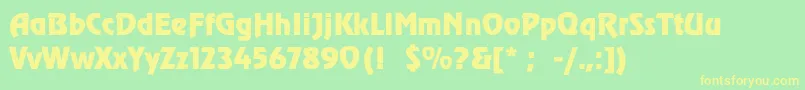 RevueThin Font – Yellow Fonts on Green Background