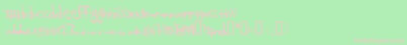 123 Font – Pink Fonts on Green Background