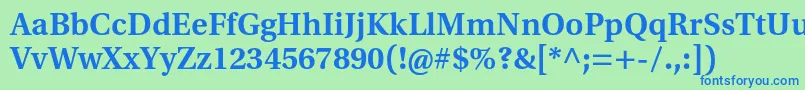 UtopiastdSemiboldcapt Font – Blue Fonts on Green Background