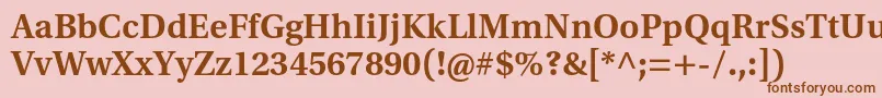 UtopiastdSemiboldcapt Font – Brown Fonts on Pink Background