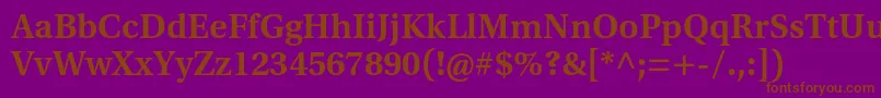 UtopiastdSemiboldcapt Font – Brown Fonts on Purple Background