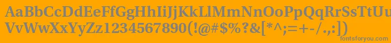 UtopiastdSemiboldcapt Font – Gray Fonts on Orange Background