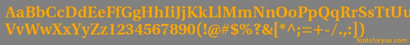 UtopiastdSemiboldcapt Font – Orange Fonts on Gray Background