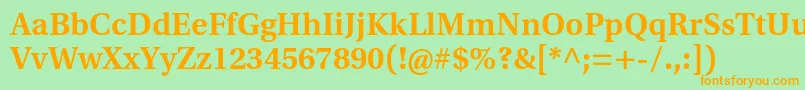 UtopiastdSemiboldcapt Font – Orange Fonts on Green Background