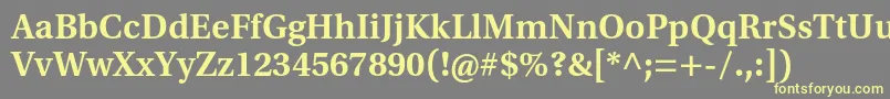 UtopiastdSemiboldcapt Font – Yellow Fonts on Gray Background