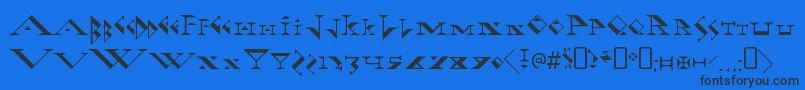 FadgodRegular-Schriftart – Schwarze Schriften auf blauem Hintergrund