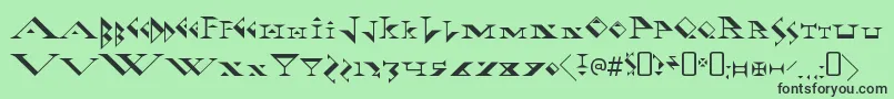 Шрифт FadgodRegular – чёрные шрифты на зелёном фоне