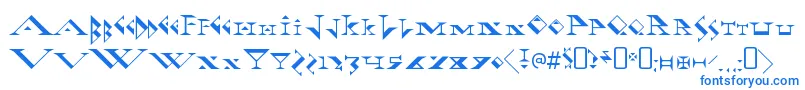 FadgodRegular-Schriftart – Blaue Schriften auf weißem Hintergrund