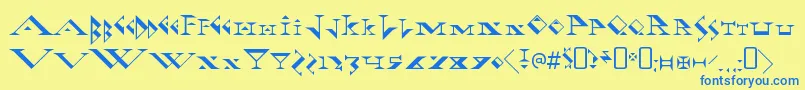 Шрифт FadgodRegular – синие шрифты на жёлтом фоне
