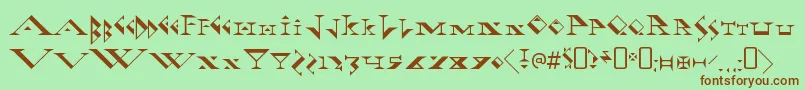 Шрифт FadgodRegular – коричневые шрифты на зелёном фоне