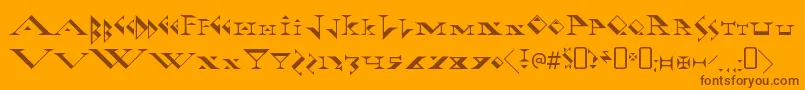 FadgodRegular-fontti – ruskeat fontit oranssilla taustalla