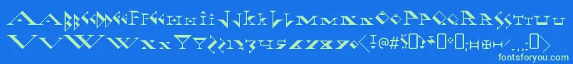 FadgodRegular Font – Green Fonts on Blue Background