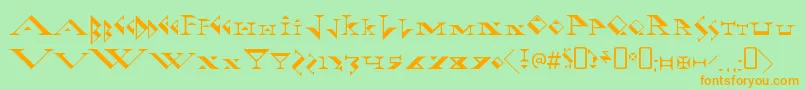 FadgodRegular Font – Orange Fonts on Green Background