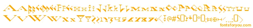 FadgodRegular-fontti – oranssit fontit valkoisella taustalla